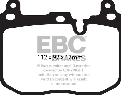 EBC Brakes DP42130R - Тормозные колодки, дисковые, комплект parts5.com