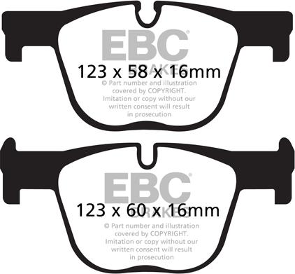 EBC Brakes DP42131R - Тормозные колодки, дисковые, комплект parts5.com