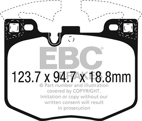 EBC Brakes DP42302R - Тормозные колодки, дисковые, комплект parts5.com