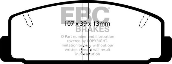 EBC Brakes DP4729R - Тормозные колодки, дисковые, комплект parts5.com