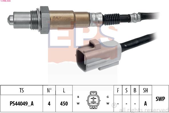 EPS 1.998.356 - Lambda Sensor parts5.com