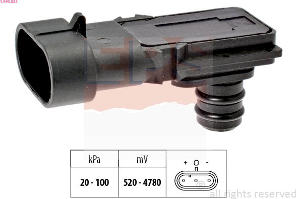 EPS 1.993.023 - Air Pressure Sensor, height adaptation parts5.com