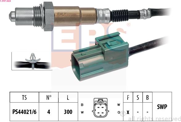 EPS 1.997.633 - Lambda Sensor parts5.com