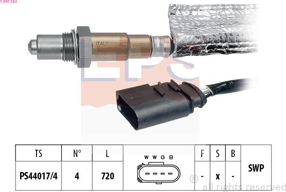 EPS 1.997.163 - Lambda Sensor parts5.com