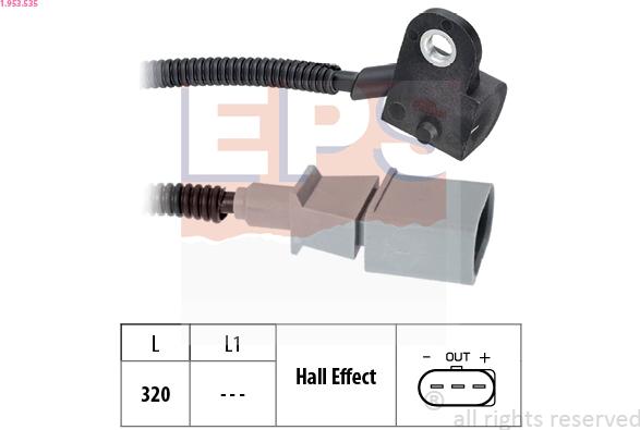 EPS 1.953.535 - Датчик, положение распределительного вала parts5.com