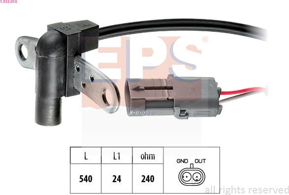 EPS 1.953.016 - Датчик импульсов, коленвал parts5.com