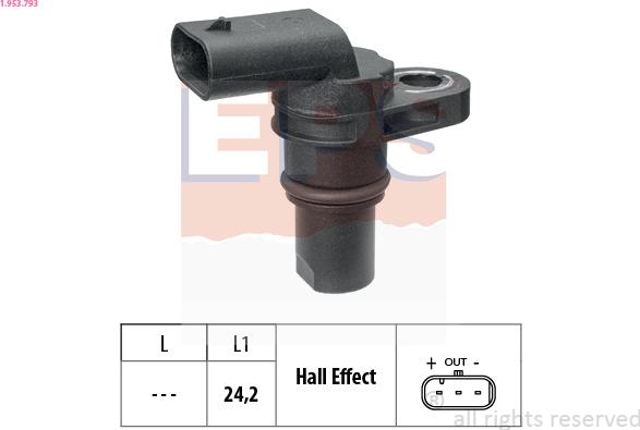 EPS 1.953.793 - Датчик, положение распределительного вала parts5.com