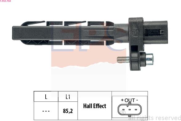 EPS 1.953.758 - Датчик импульсов, коленвал parts5.com