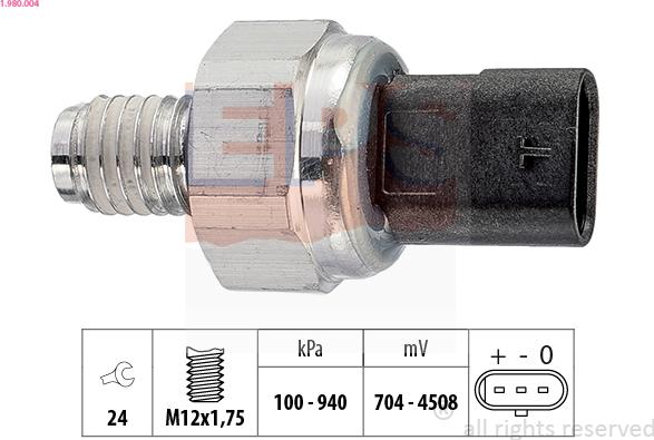 EPS 1.980.004 - Датчик, давление масла parts5.com