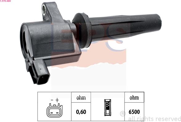 EPS 1.970.480 - Катушка зажигания parts5.com