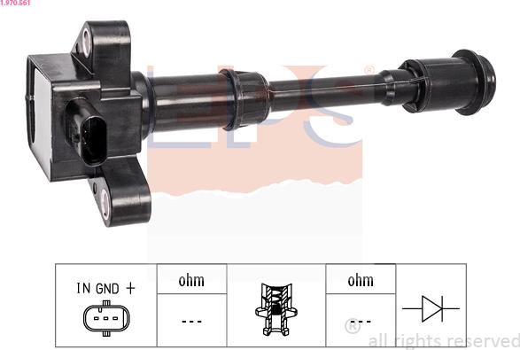 EPS 1.970.561 - Катушка зажигания parts5.com