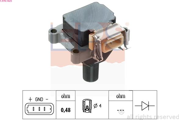 EPS 1.970.162S - Катушка зажигания parts5.com