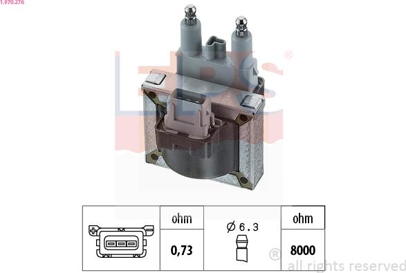 EPS 1.970.276 - Катушка зажигания parts5.com