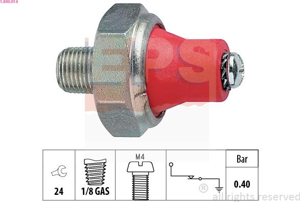 EPS 1.800.014 - Sender Unit, oil pressure parts5.com