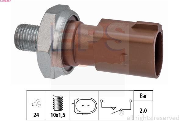 EPS 1.800.217 - Датчик, давление масла parts5.com