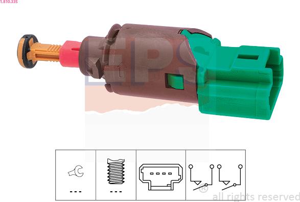 EPS 1.810.335 - Выключатель, привод сцепления (Tempomat) parts5.com