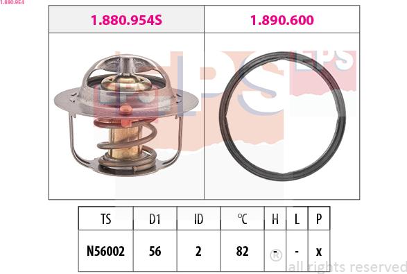 EPS 1.880.954 - Thermostat, coolant parts5.com