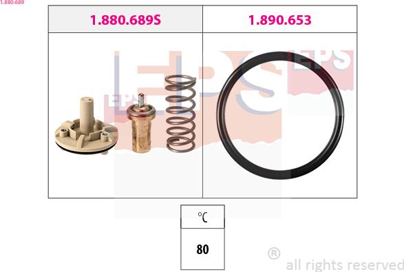 EPS 1.880.689 - Термостат, охлаждающая жидкость parts5.com