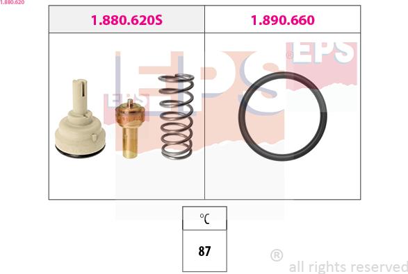 EPS 1.880.620 - Термостат, охлаждающая жидкость parts5.com