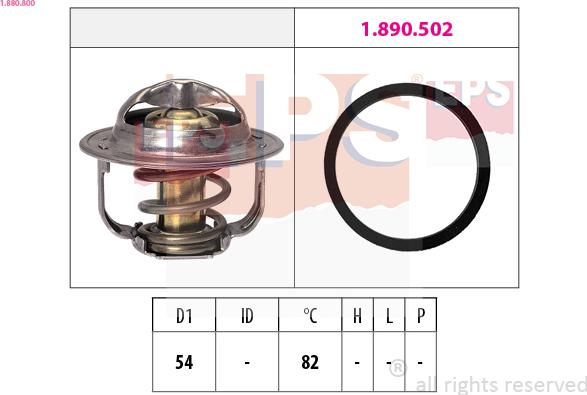 EPS 1.880.800 - Термостат, охлаждающая жидкость parts5.com