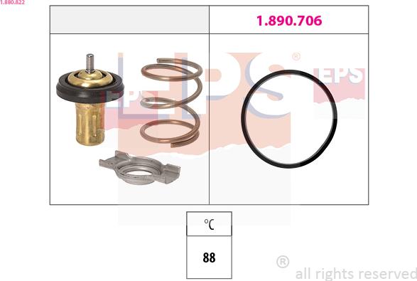 EPS 1.880.822 - Термостат, охлаждающая жидкость parts5.com