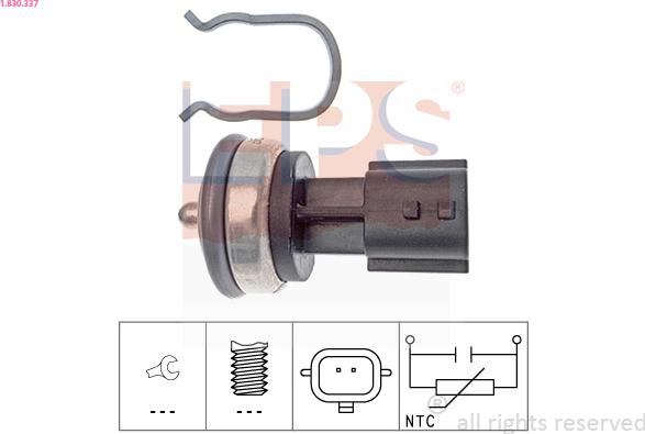 EPS 1.830.337 - Sensor, coolant temperature parts5.com