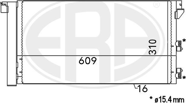 ERA 667001 - Конденсатор кондиционера parts5.com