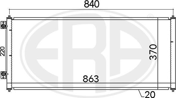 ERA 667144 - Конденсатор кондиционера parts5.com