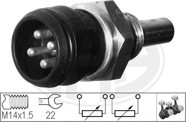 ERA 330334 - Датчик, температура охлаждающей жидкости parts5.com