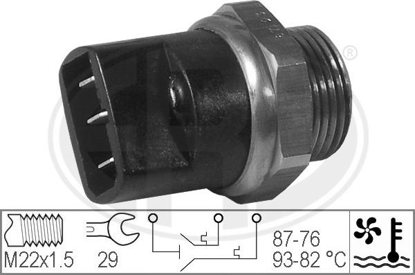 ERA 330212 - Термовыключатель, вентилятор радиатора / кондиционера parts5.com