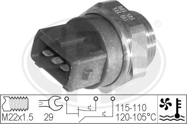 ERA 330227 - Термовыключатель, вентилятор радиатора / кондиционера parts5.com