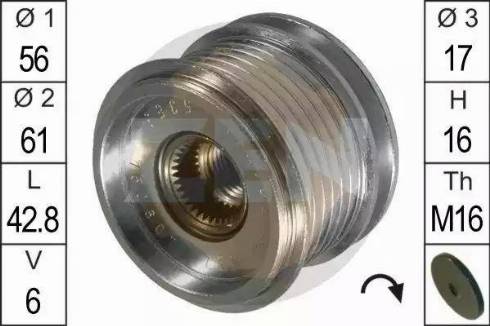 ERA 219015 - Pulley, alternator, freewheel clutch parts5.com