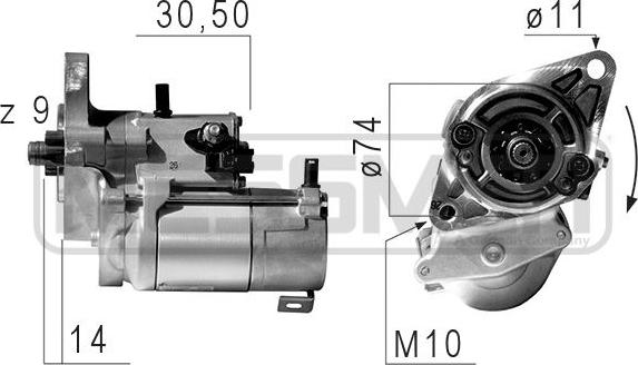 ERA 220652 - Motor de arranque parts5.com