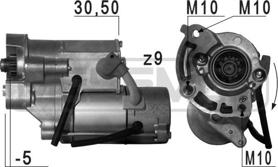 ERA 220707A - Motor de arranque parts5.com