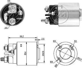 ERA ZM3497 - Тяговое реле, стартер parts5.com