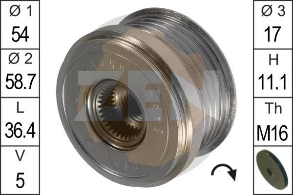 ERA ZN5455 - Шкив генератора, муфта parts5.com