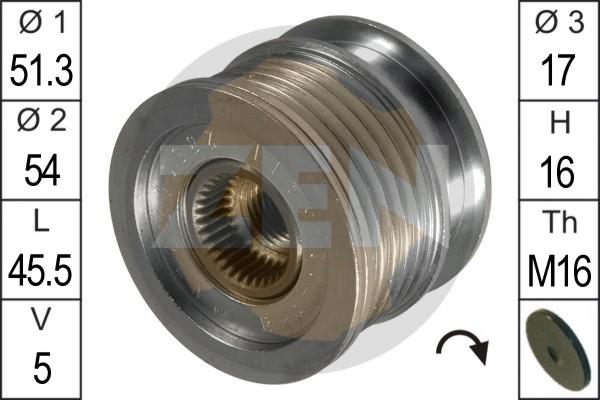 ERA ZN5411 - Шкив генератора, муфта parts5.com