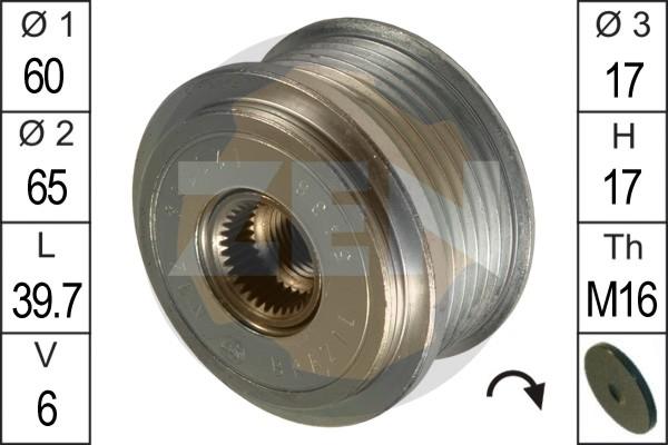 ERA ZN5438 - Pulley, alternator, freewheel clutch parts5.com