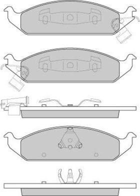 Dodge 04856926 - Тормозные колодки, дисковые, комплект parts5.com