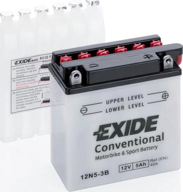 Exide 12N5-3B - Стартерная аккумуляторная батарея, АКБ parts5.com