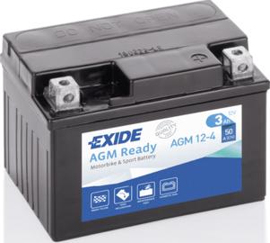 Exide AGM12-4 - Стартерная аккумуляторная батарея, АКБ parts5.com