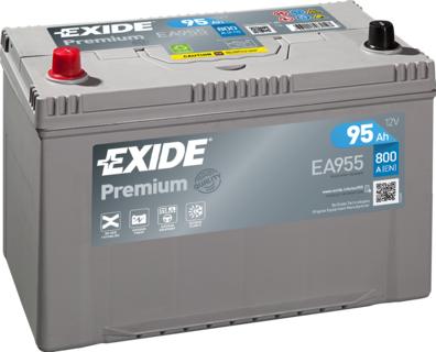 Exide EA955 - Стартерная аккумуляторная батарея, АКБ parts5.com