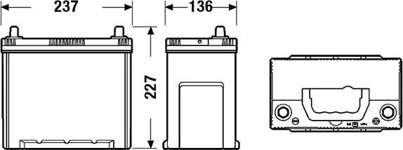 Exide EA456 - Стартерная аккумуляторная батарея, АКБ parts5.com