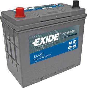 Exide EA457 - Стартерная аккумуляторная батарея, АКБ parts5.com