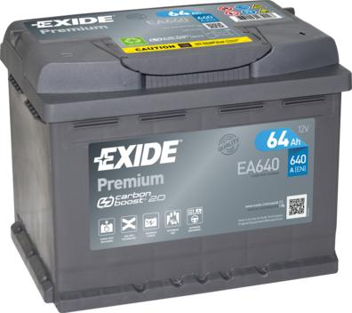 Exide EA640 - Стартерная аккумуляторная батарея, АКБ parts5.com
