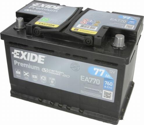 Exide EA770 - Стартерная аккумуляторная батарея, АКБ parts5.com