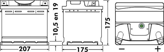 Exide EB443 - Стартерная аккумуляторная батарея, АКБ parts5.com