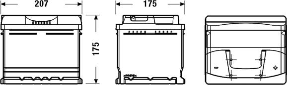 Exide EB442 - Стартерная аккумуляторная батарея, АКБ parts5.com