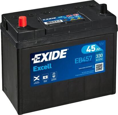 Exide EB457 - Стартерная аккумуляторная батарея, АКБ parts5.com