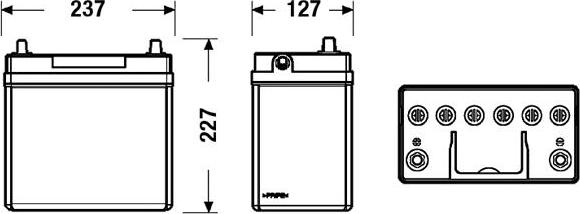 Exide EB457 - Стартерная аккумуляторная батарея, АКБ parts5.com